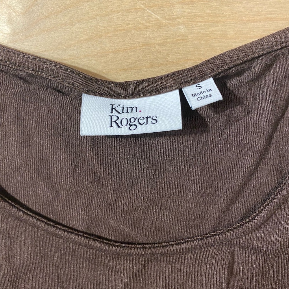 Kim Rogers Chocolate Brown Tank Top Small (QL) - Picture 4 of 7
